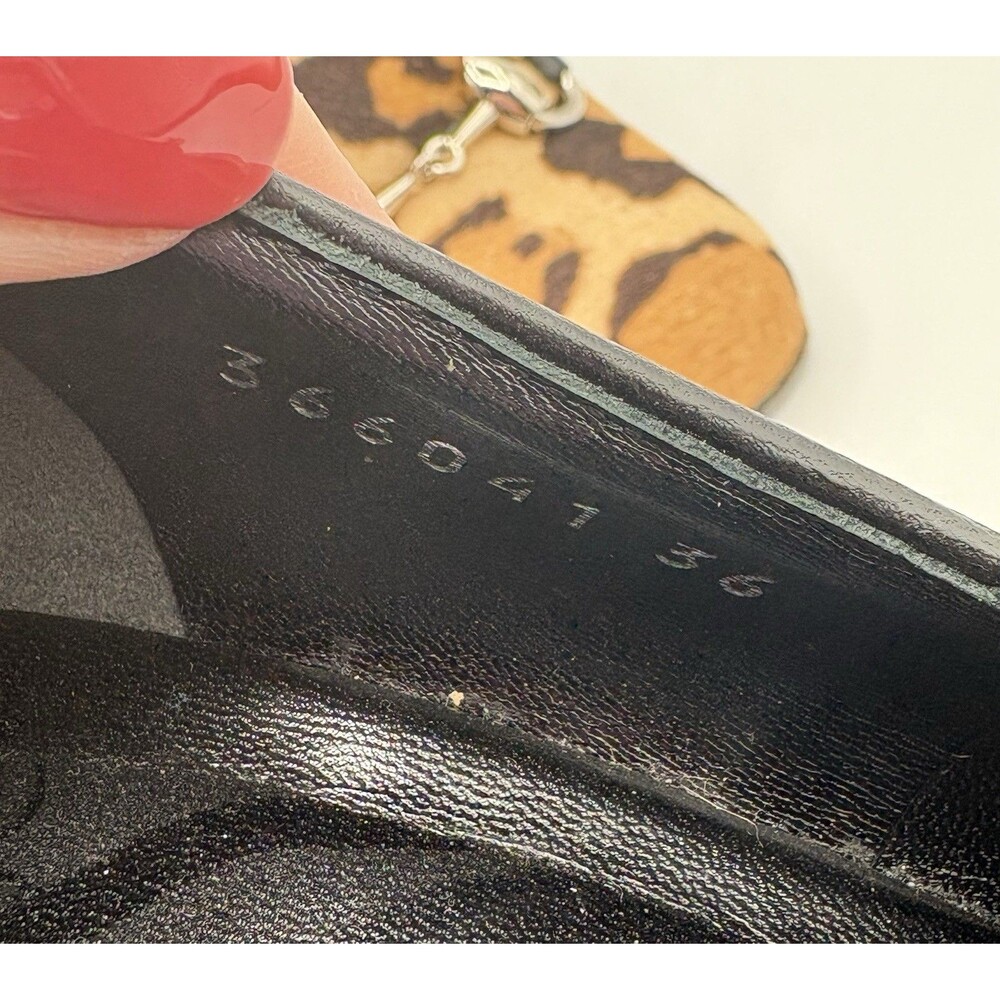Gucci Pony Hair Cheetah Print Block Heels w/ Silver Horse-bit Accent Sz EU 36 - Picture 7 of 10